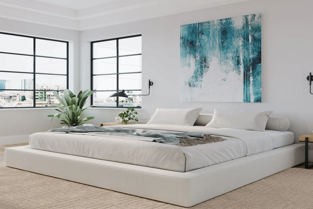 Soft Frame Modern Platform Bed Frame