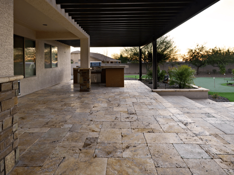 Travertine Paver Patios