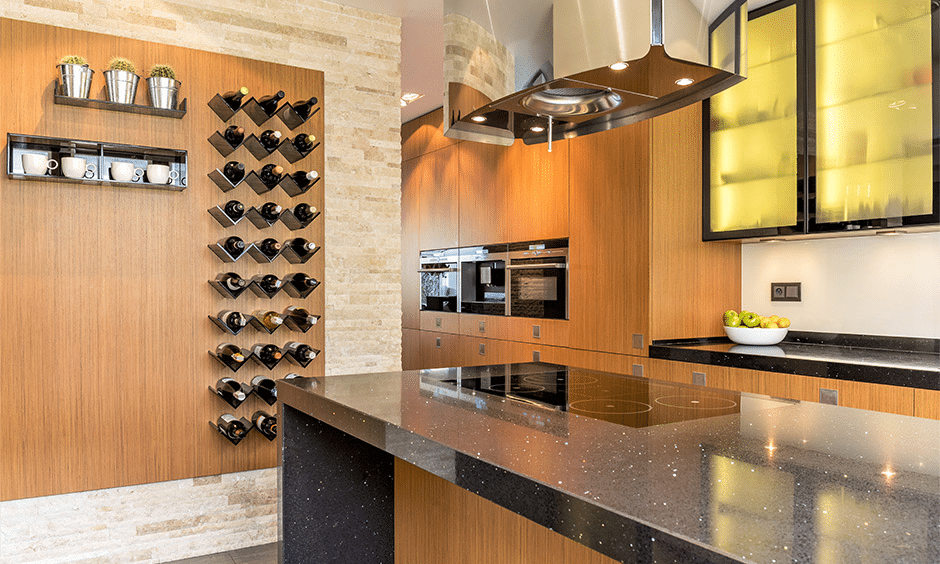 Wine Cellar Above the Kitchen Cabinets