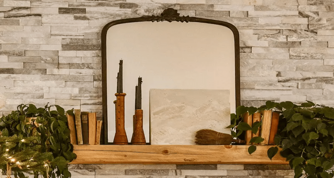 World Market Brass Vintage Mirror