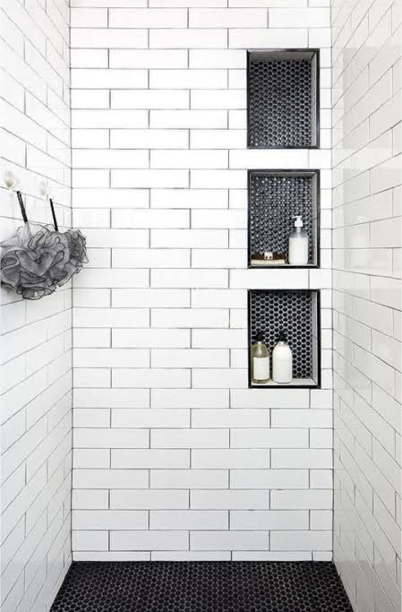 Contrasting Shower Niche
