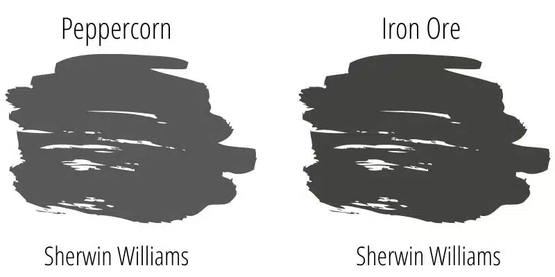 Sherwin Williams Peppercorn Vs. Iron Ore