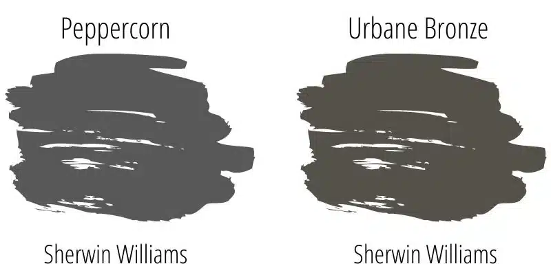 Sherwin Williams Peppercorn Vs. Urbane Bronze