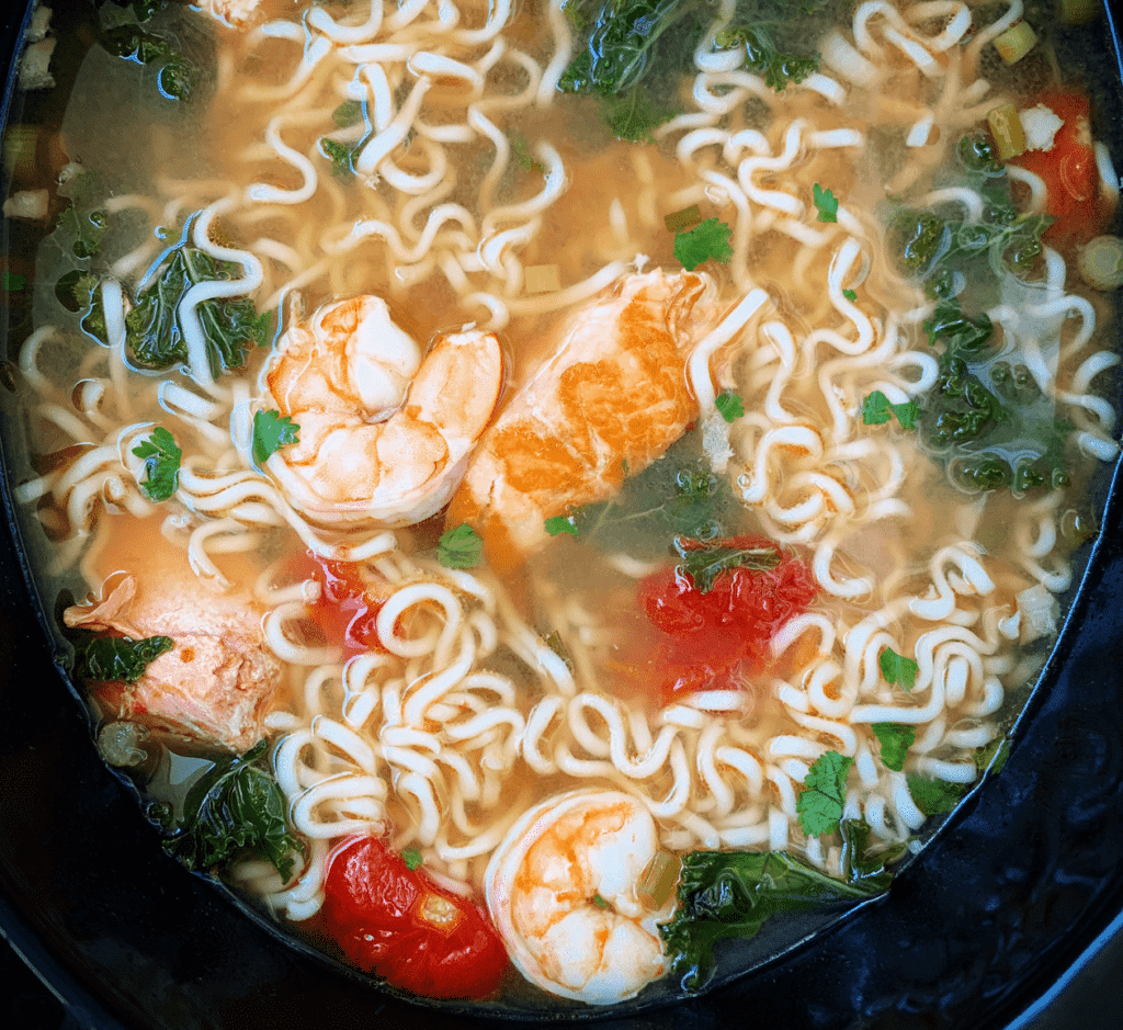 Slow Cooker Seafood Ramen