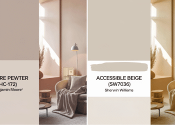 Comparing Accessible Beige (SW7036) & Revere Pewter (HC-172)