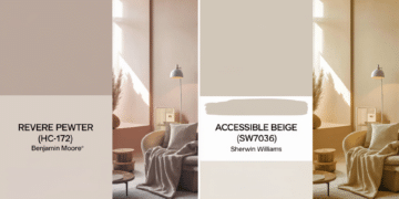 Comparing Accessible Beige (SW7036) & Revere Pewter (HC-172)