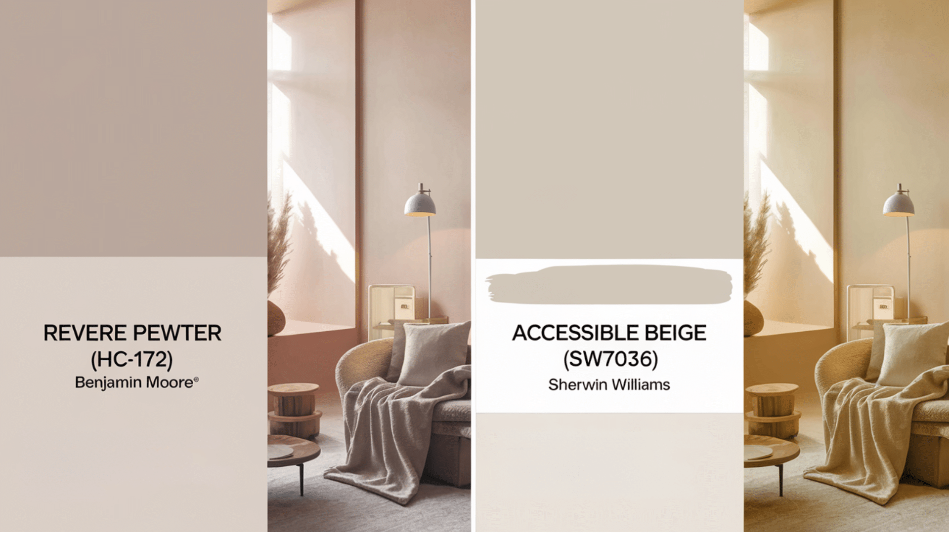 Comparing Accessible Beige (SW7036) & Revere Pewter (HC-172)