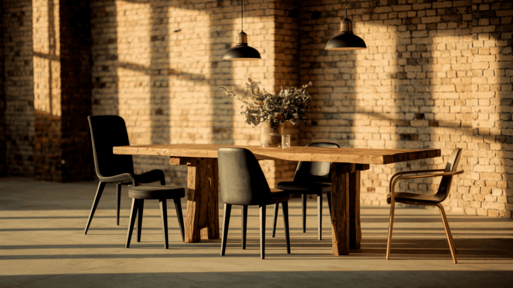 9 industrial metal mix with wood top