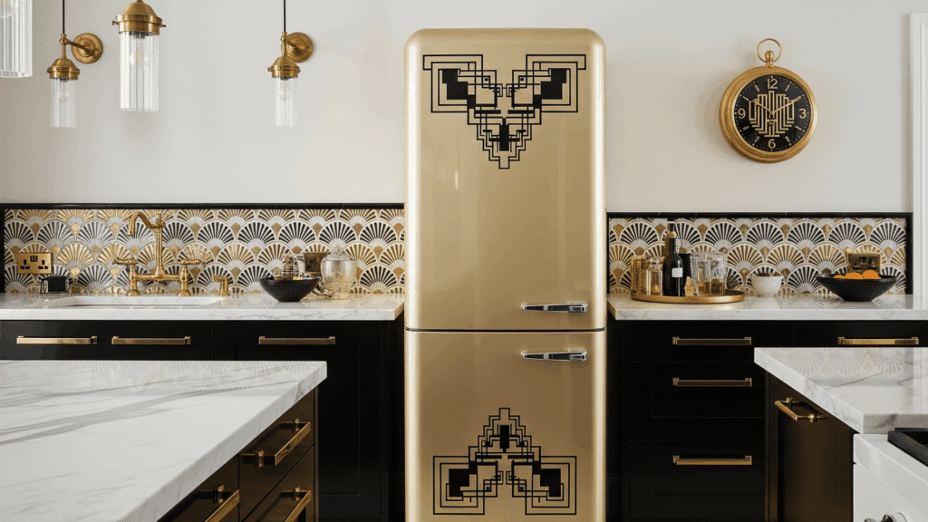 budget friendly painted fridge