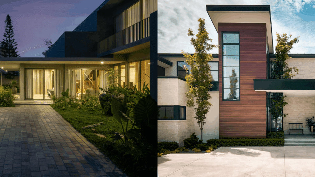 contemporary home vs modern