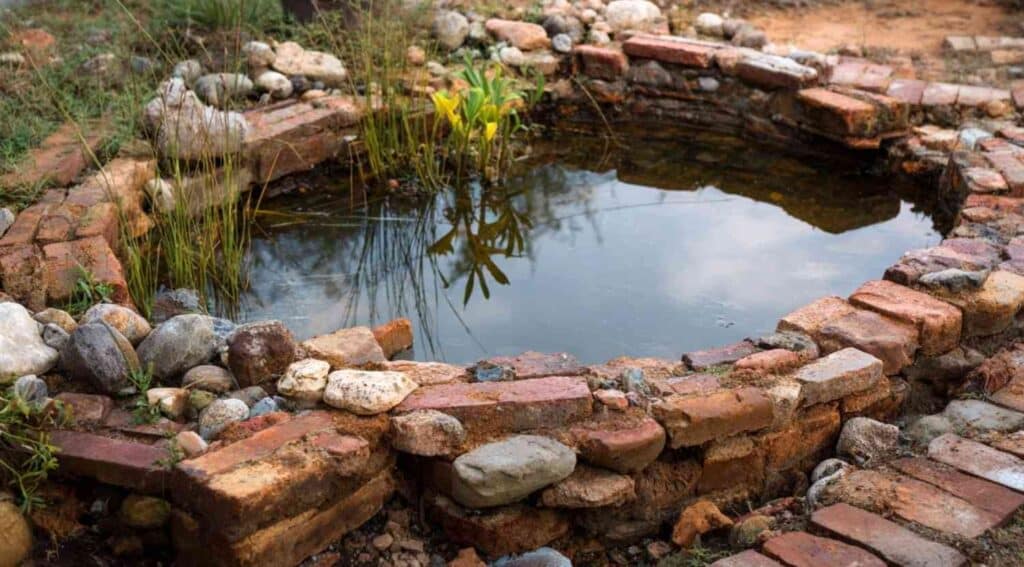 create edging with free or found material