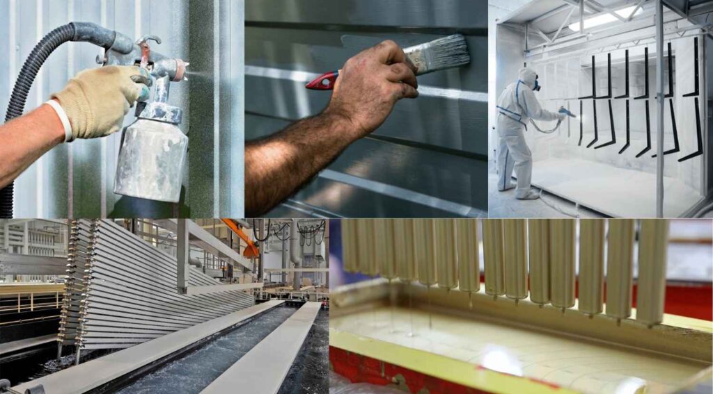 different techniques for painting aluminum surface