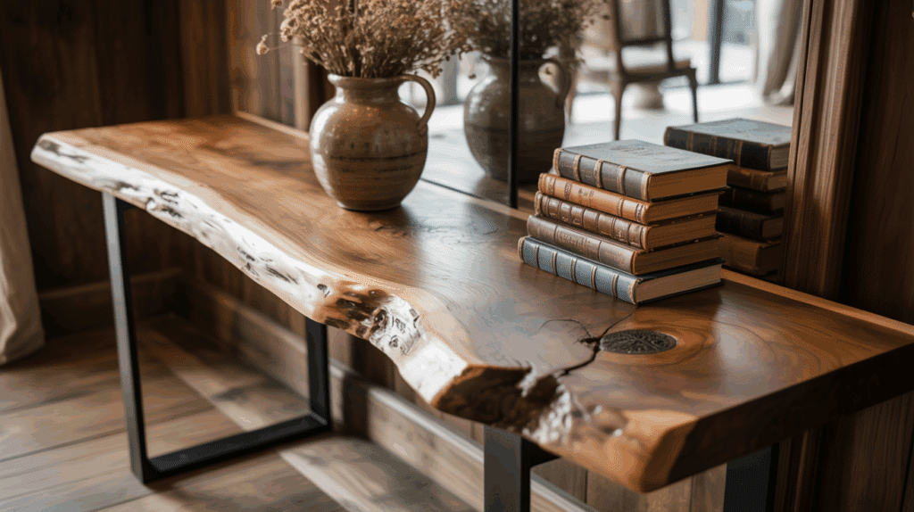 exposed natural wood