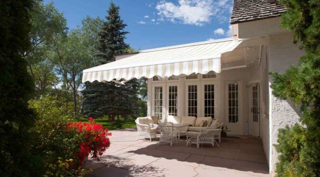 fixed stationary awning