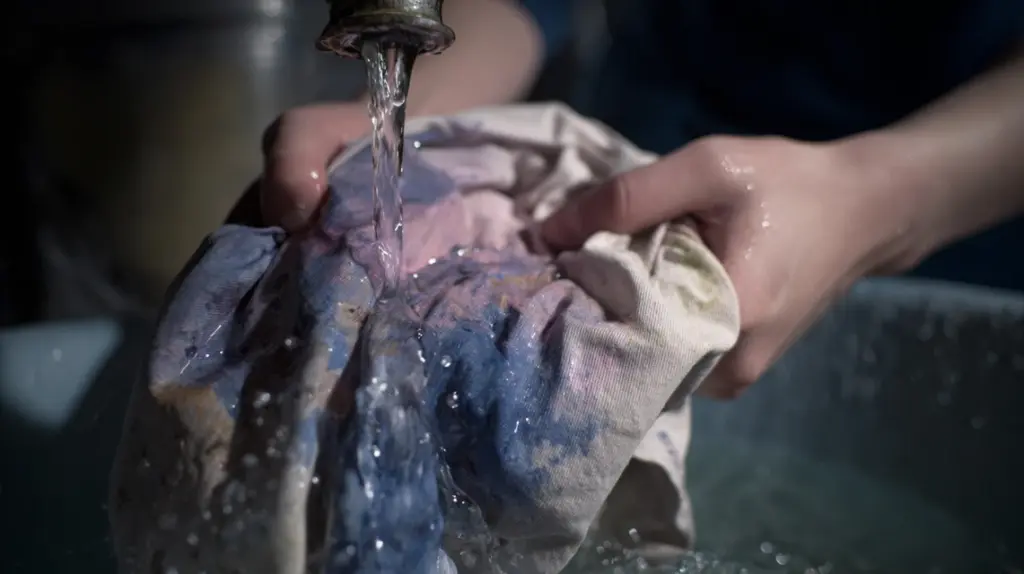 flush with warm water