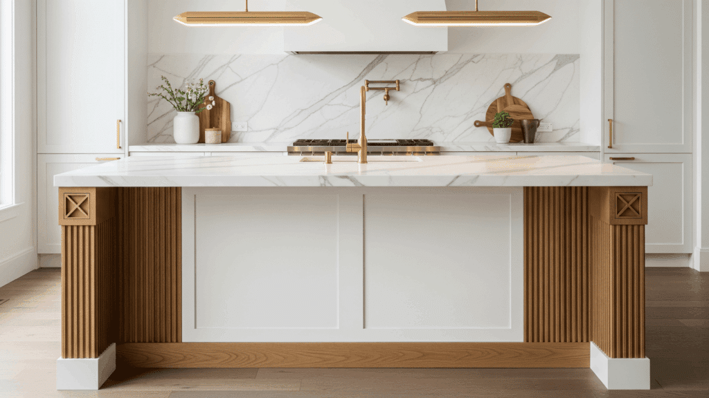 geometric kitchen island upgrade