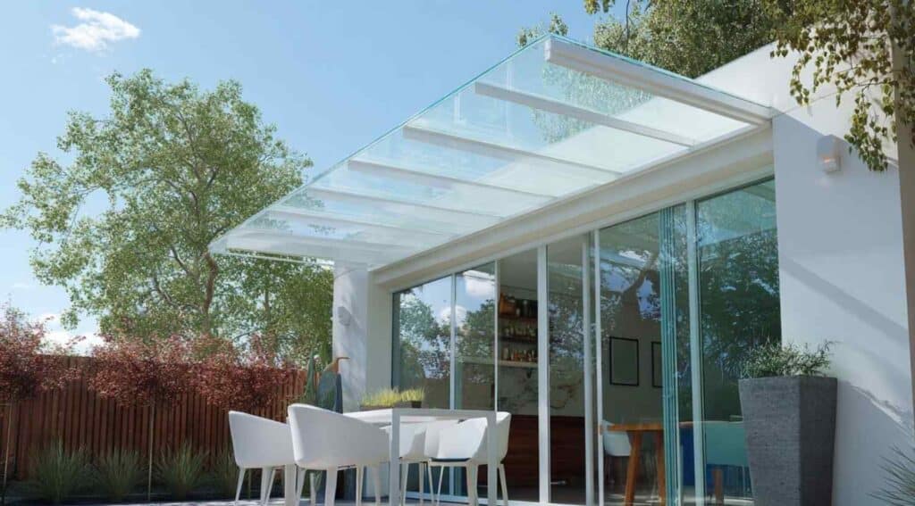 glass awning