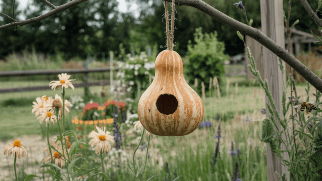 Hanging Gourd Birdhouse