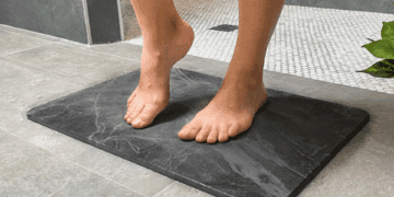 how to clean a stone bath mat