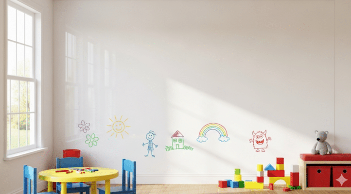 Kid-Friendly Chalkboard or Whiteboard Wall
