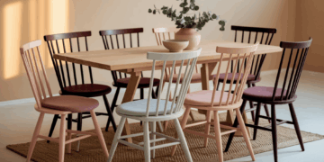 mismatched dining chairs