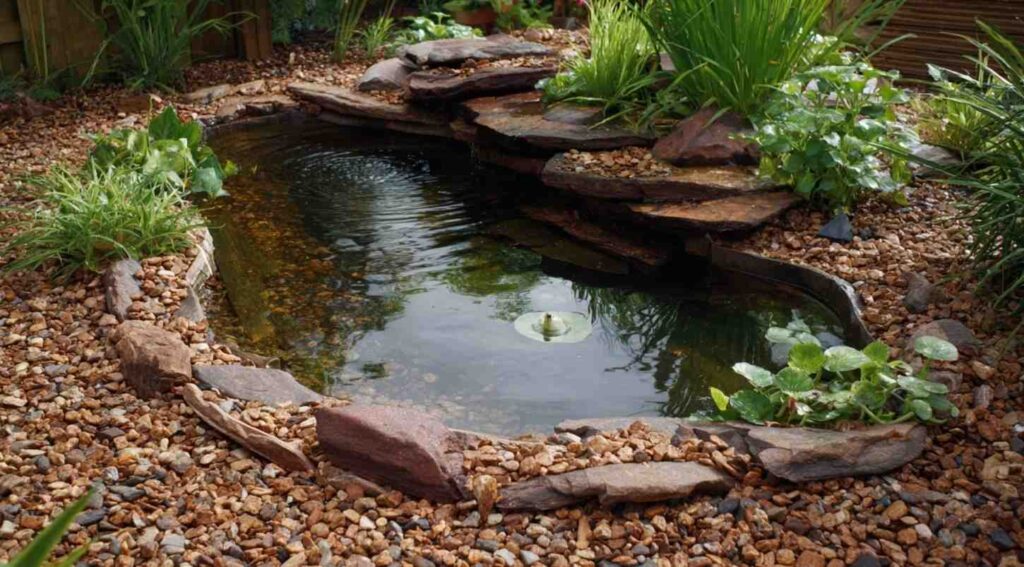 mix in mulch or gravel for low maintenance border