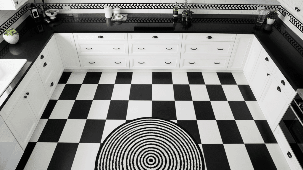 monochrome chic kitchen