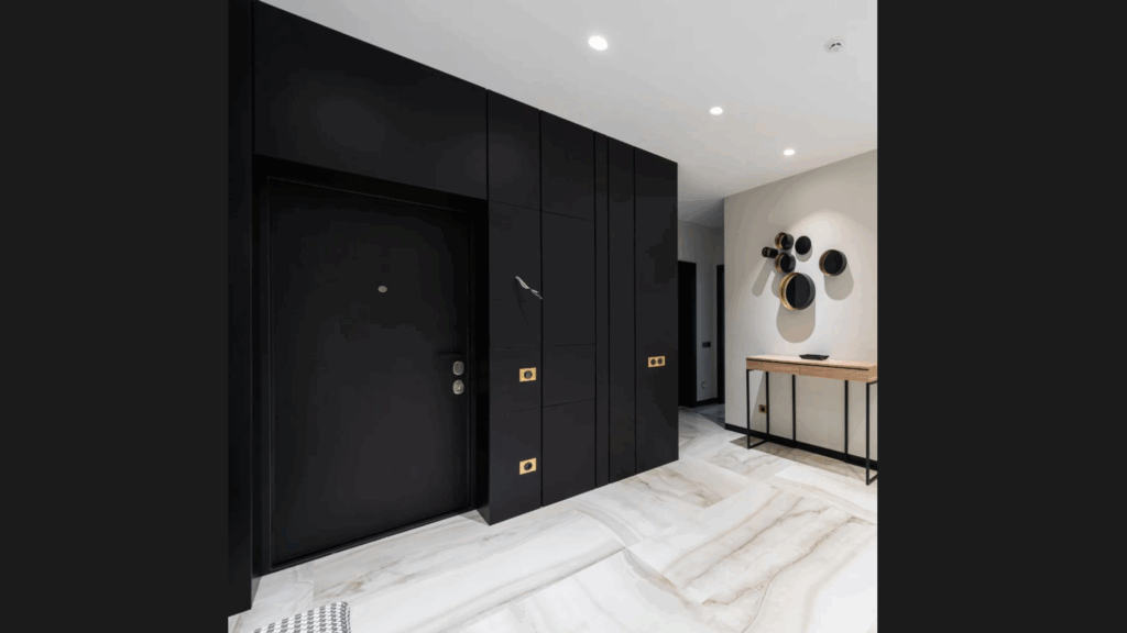 monochrome solid colored door