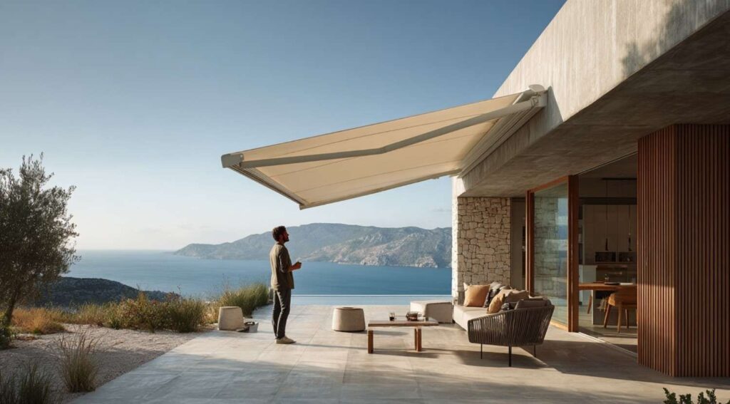 motorized awnings with smart control