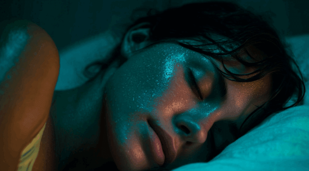 night sweats or hot climate