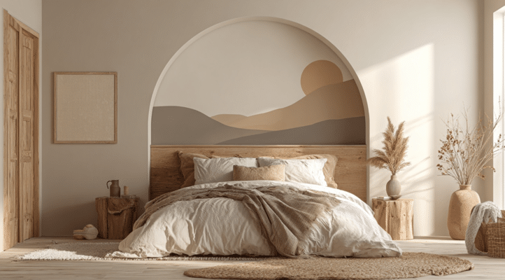 painted arch accent wall