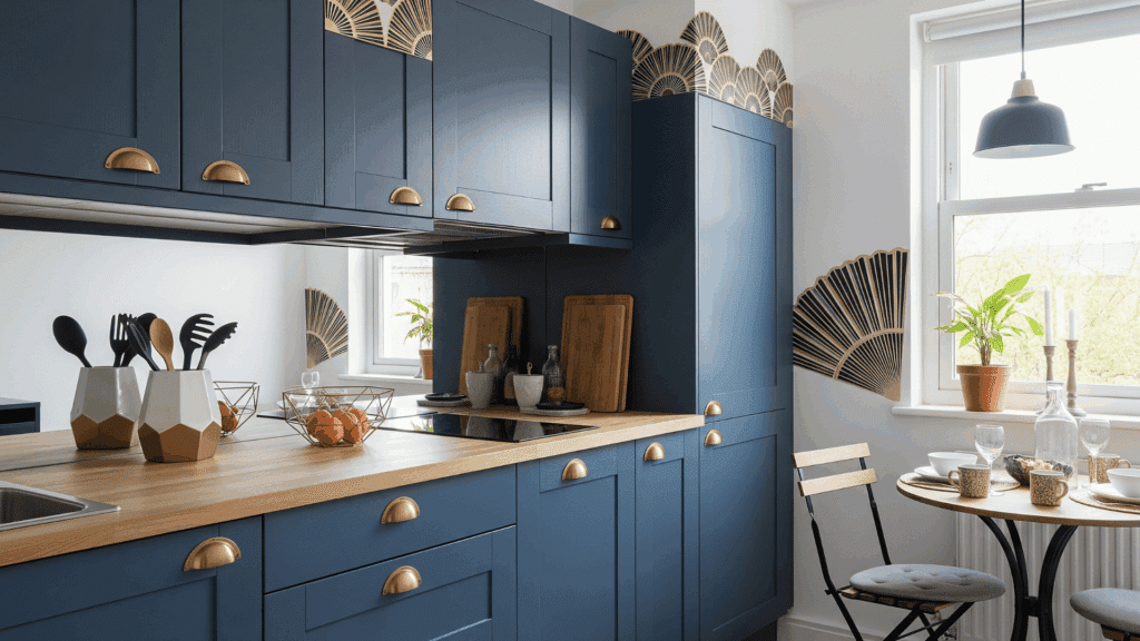 small space kitchen art deco update