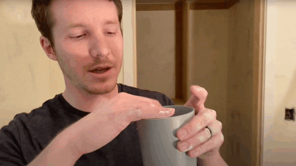 Smooth the Caulk with Warm Water