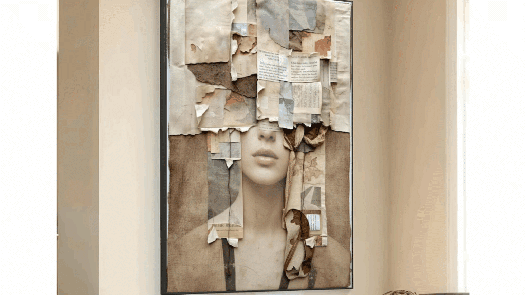 textured mix media pieces