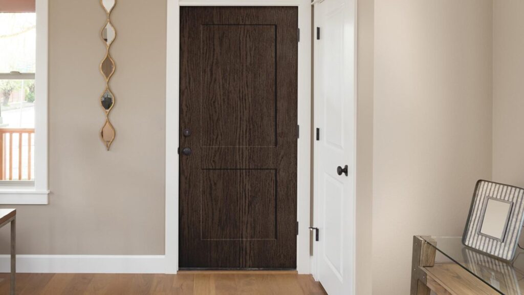 textured wooden door