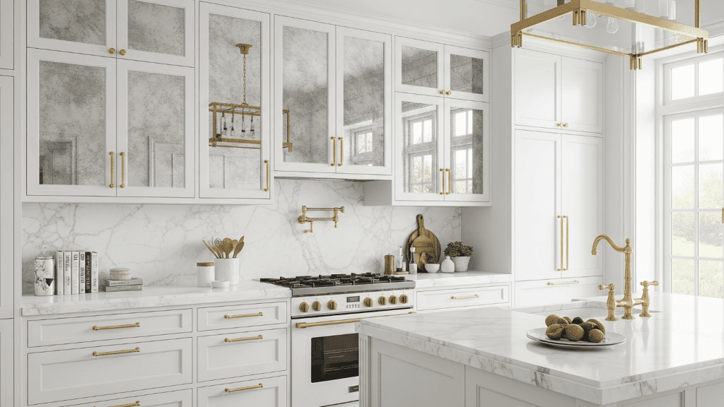 the mirror illusion kitchen