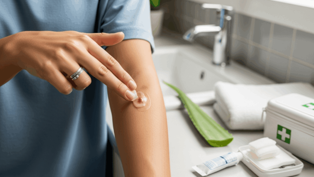 treating rug burn at home step four