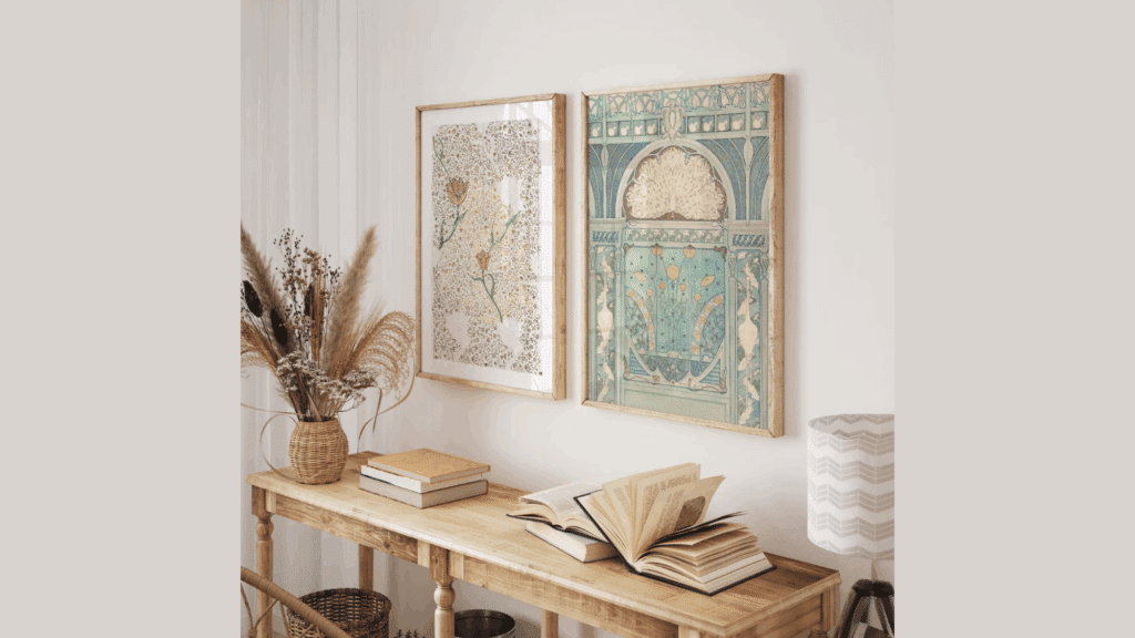 vintage inspired framed art