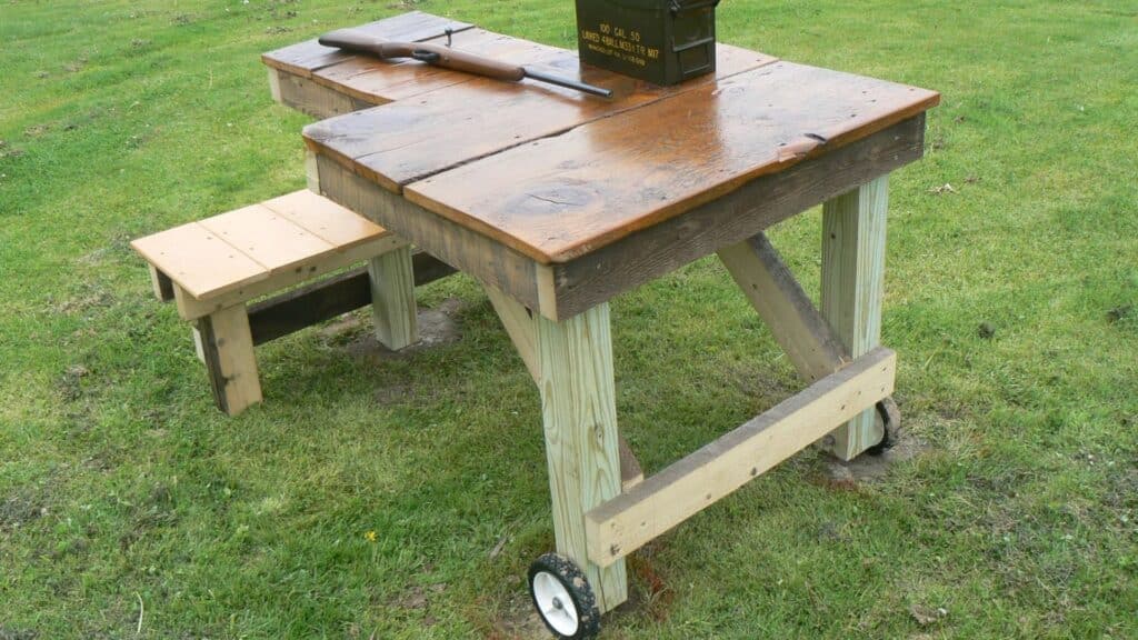 wheel mounted shooting bench