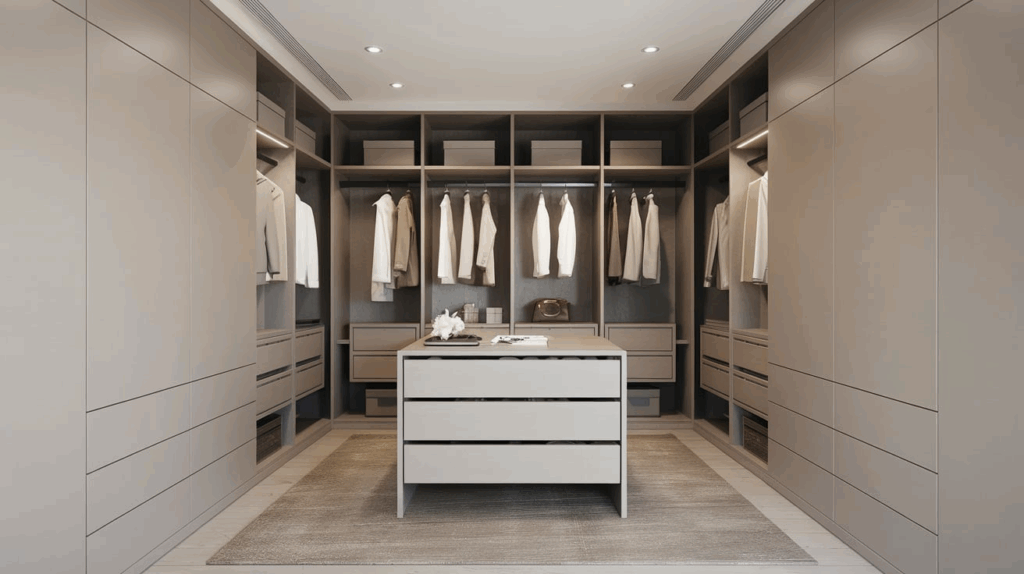 Built-in Closet with Concealed Drawers