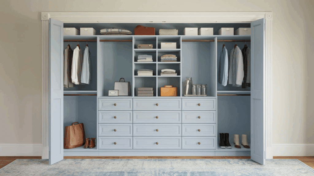 Built-in Drawers Reach-in Closet