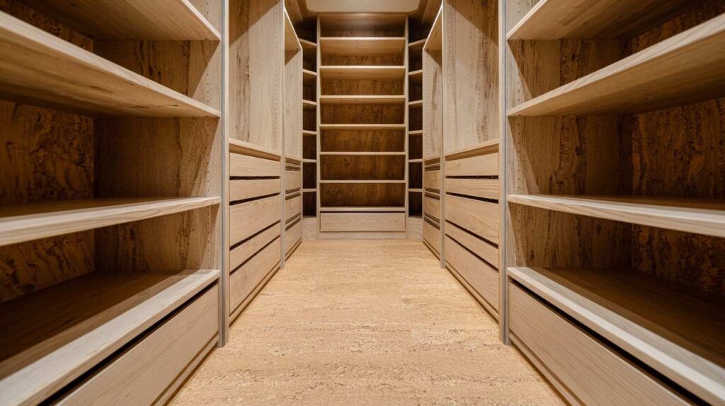 Cork Flooring Built-in Close