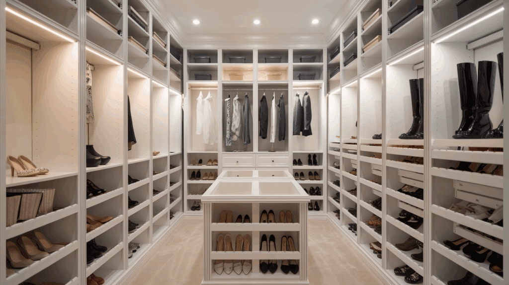 Custom Shoe Storage Walk-in