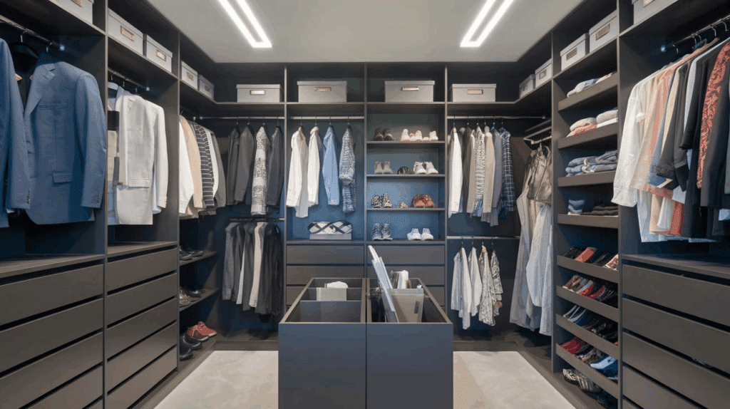 His-and-Hers Walk-in Closet