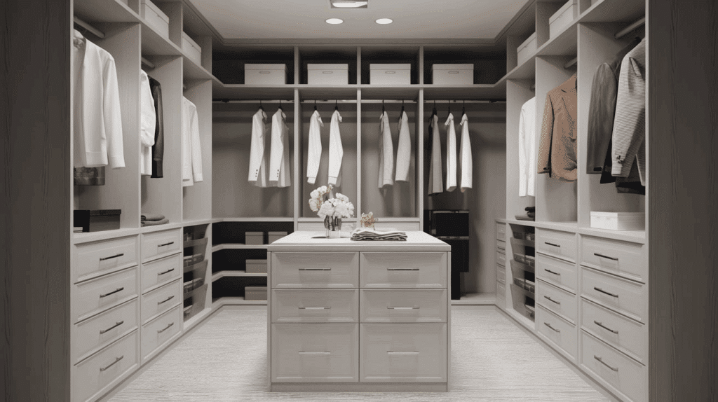Recessed Handles Walk-in Closet