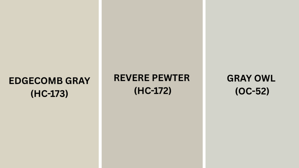 Benjamin Moore Greige Paint Colors
