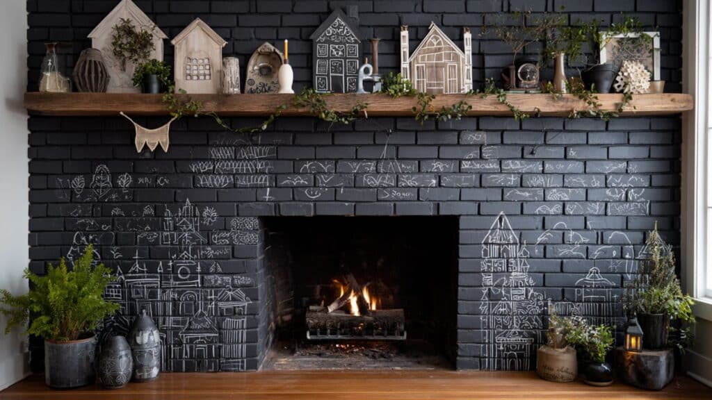 Chalkboard Paint on Brick