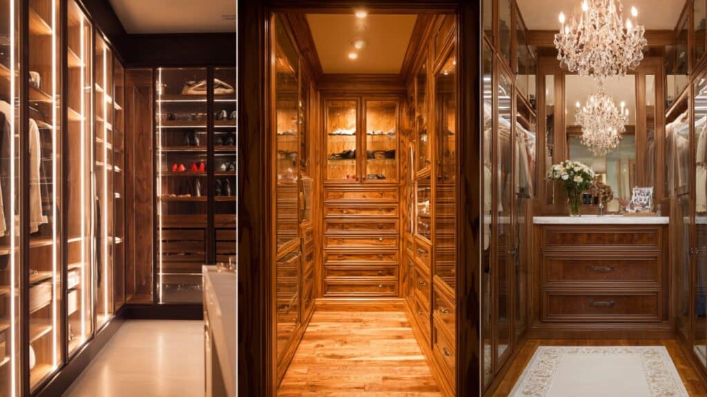 different design styles of walk in closet or dressing room