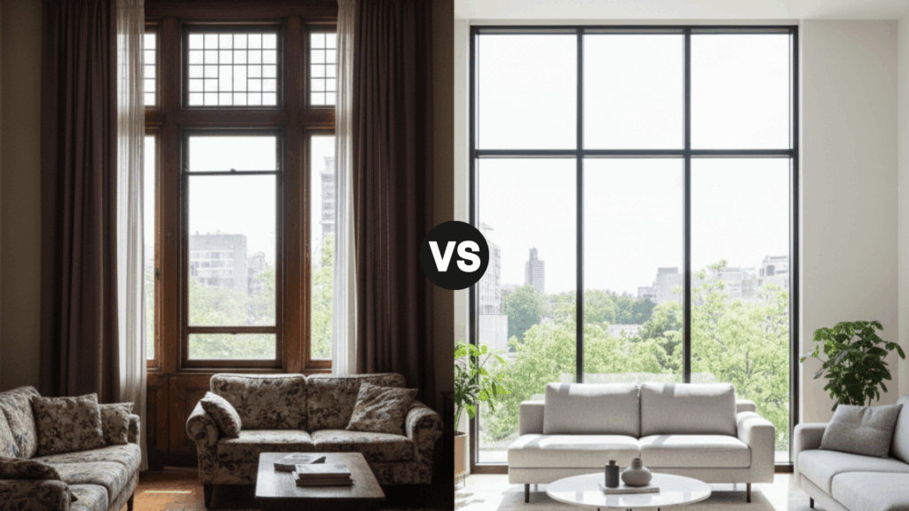 from heavy frames to slim line glass before and after