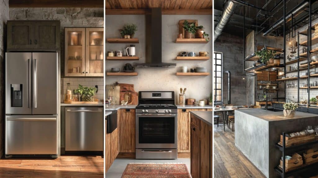 kitchen with different design styles